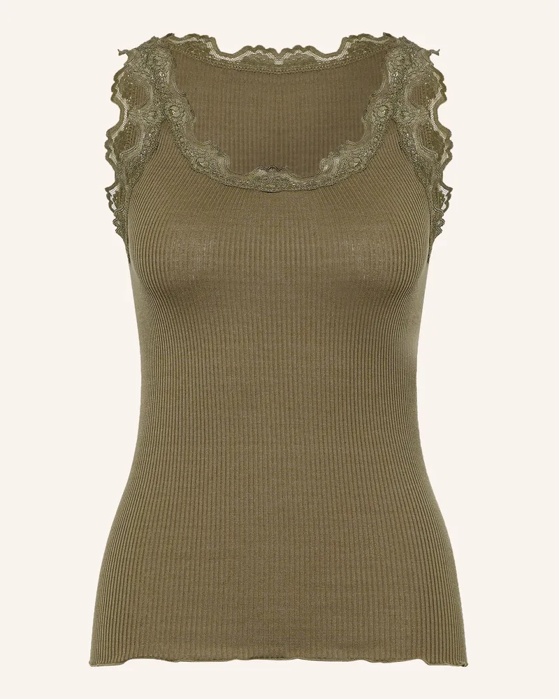 Rosemunde Top Babette Mit Seide Und Spitze gruen Khaki