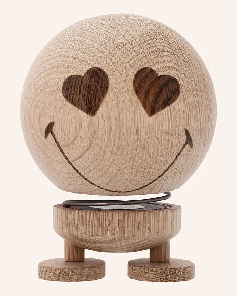 Hoptimist Dekofigur Smiley Love Medium braun Hellbraun