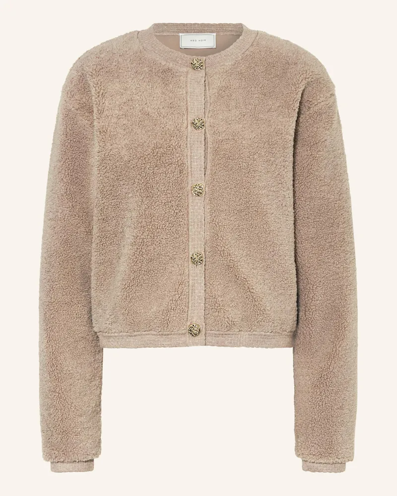 Neo Noir Teddyfell-Jacke Beige