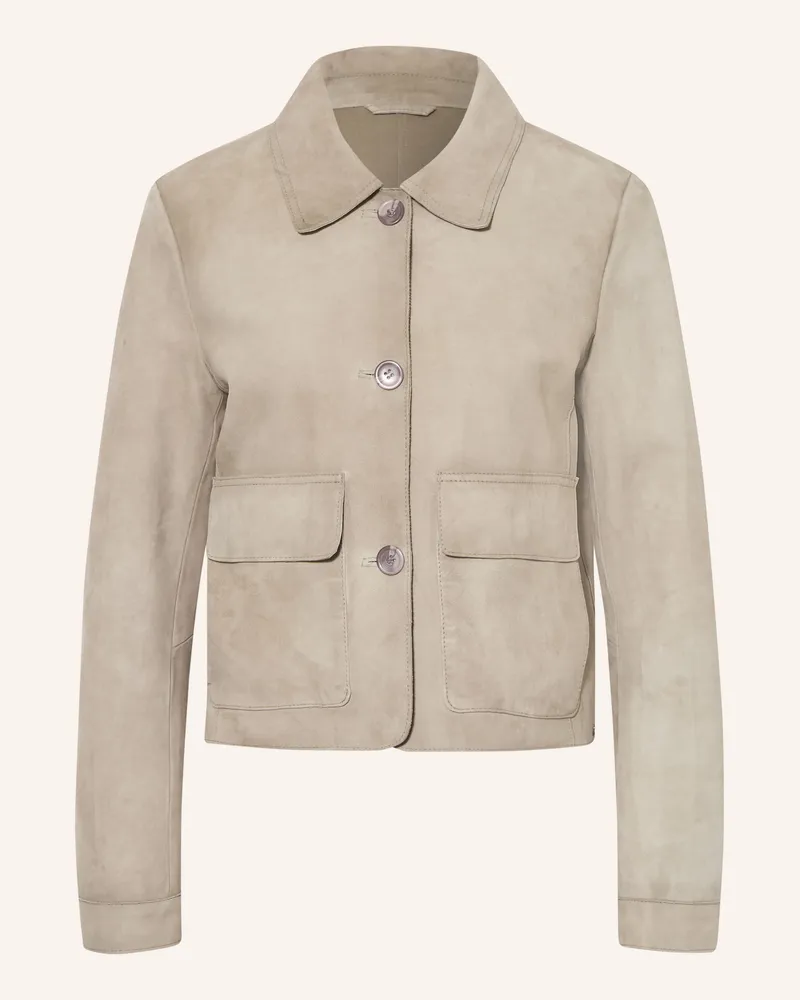 Milestone Lederjacke Msfelipa gruen Taupe
