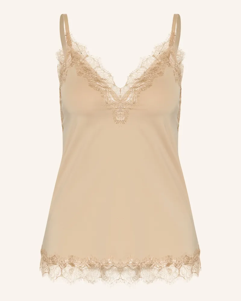 Rosemunde Top BILLIE mit Spitze Camel