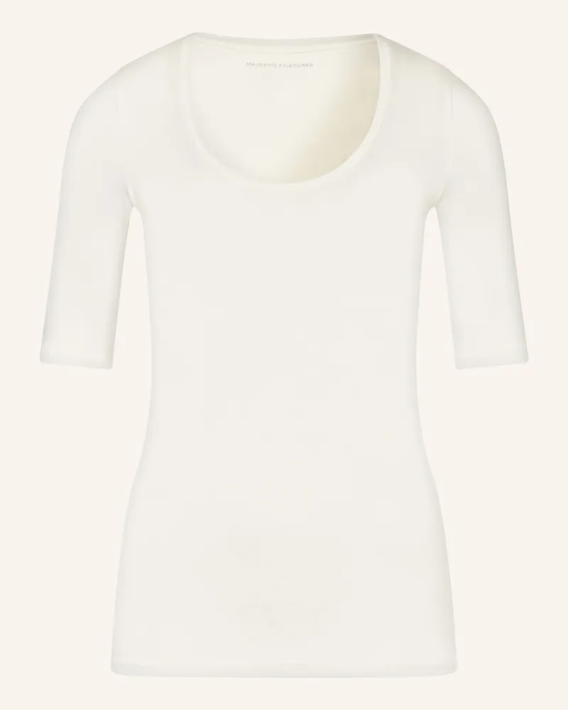 Majestic T-Shirt weiss Creme