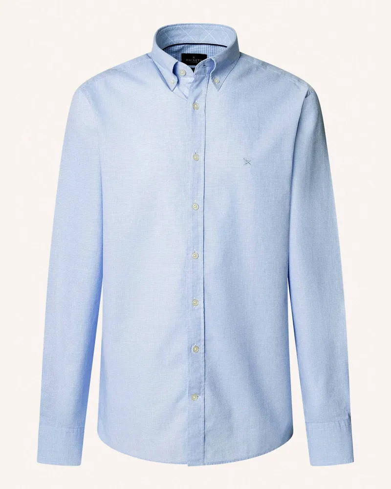 Hackett Freizeithemd COT LIN MULTI TRIM Hellblau