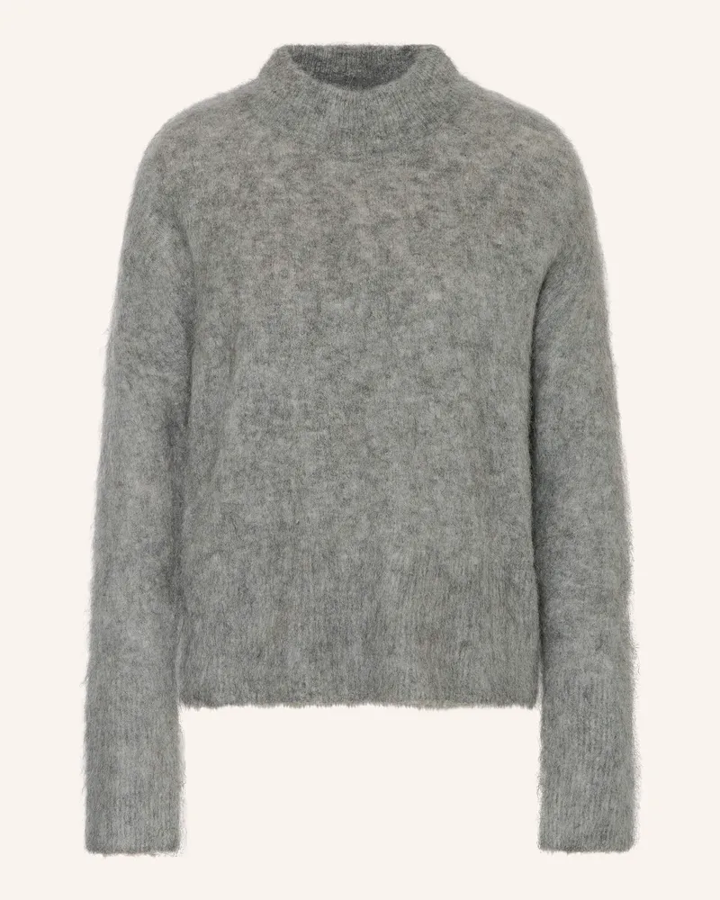 Mrs & HUGS Pullover Mit Mohair grau Grau