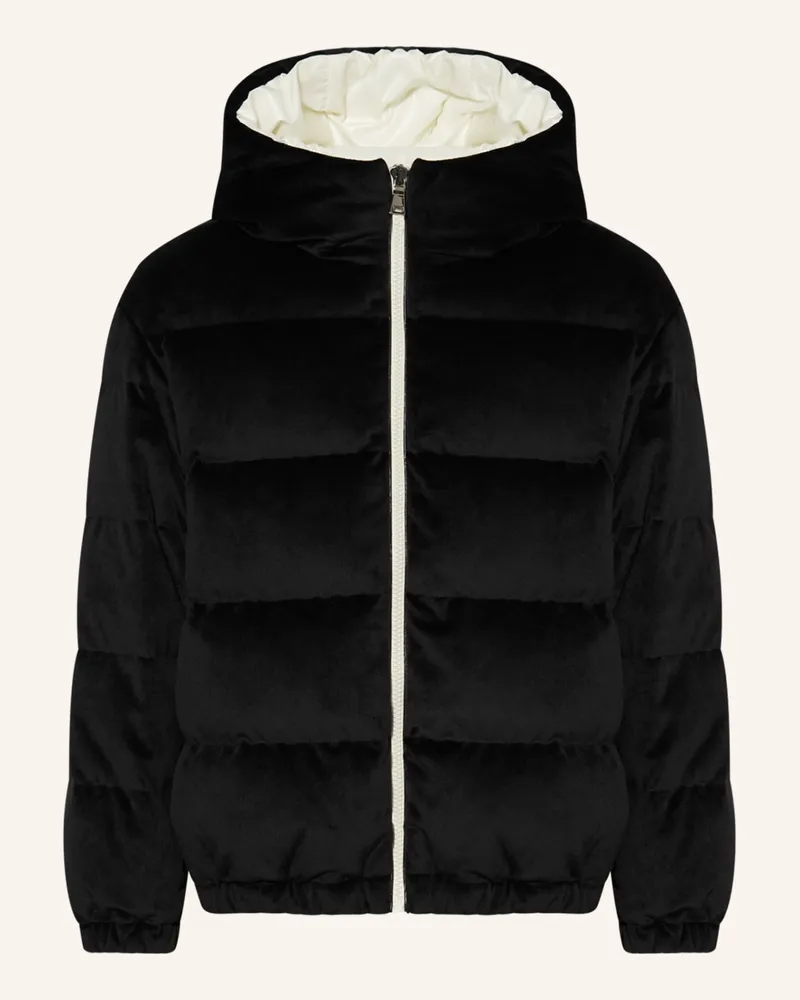 Moncler Daunenjacke DAOS aus Samt Schwarz