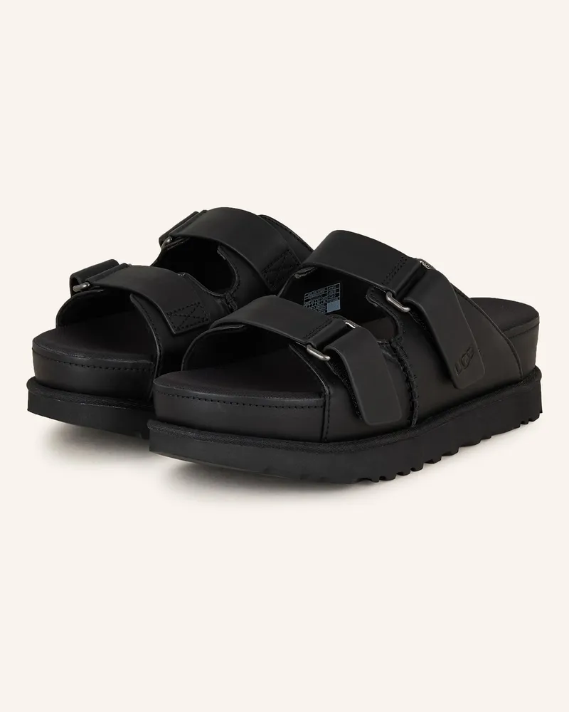 UGG Plateau-Pantoletten GOLDENSTAR HI SLIDE Schwarz