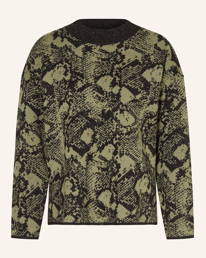 MARC AUREL Pullover mit Glitzergarn Khaki