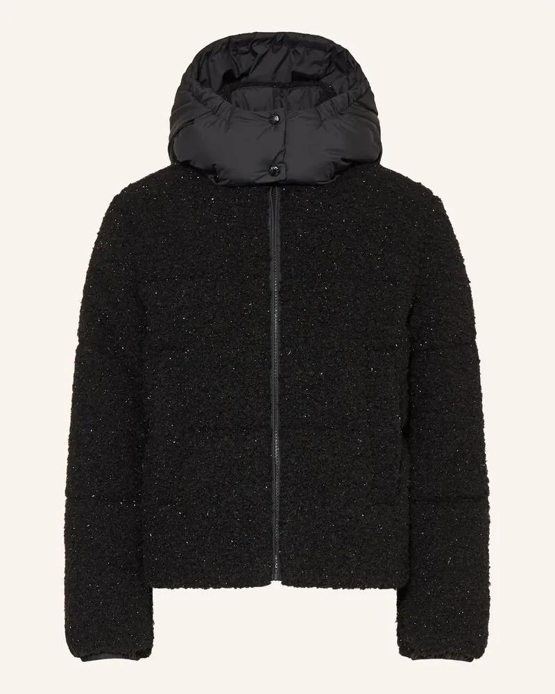 Moncler Daunenjacke ZAMBAGA mit Glitzergarn Schwarz