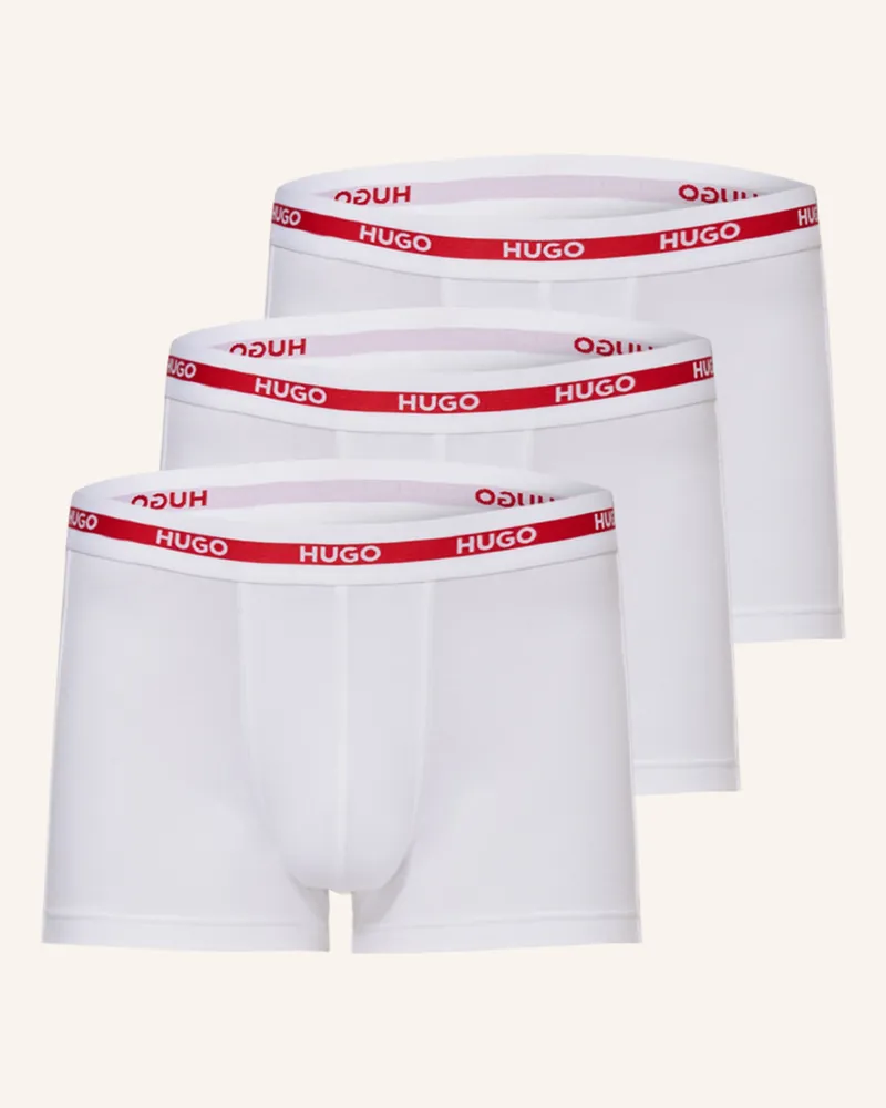 HUGO BOSS 3er-Pack Boxershorts Triplet Planet weiss Weiss