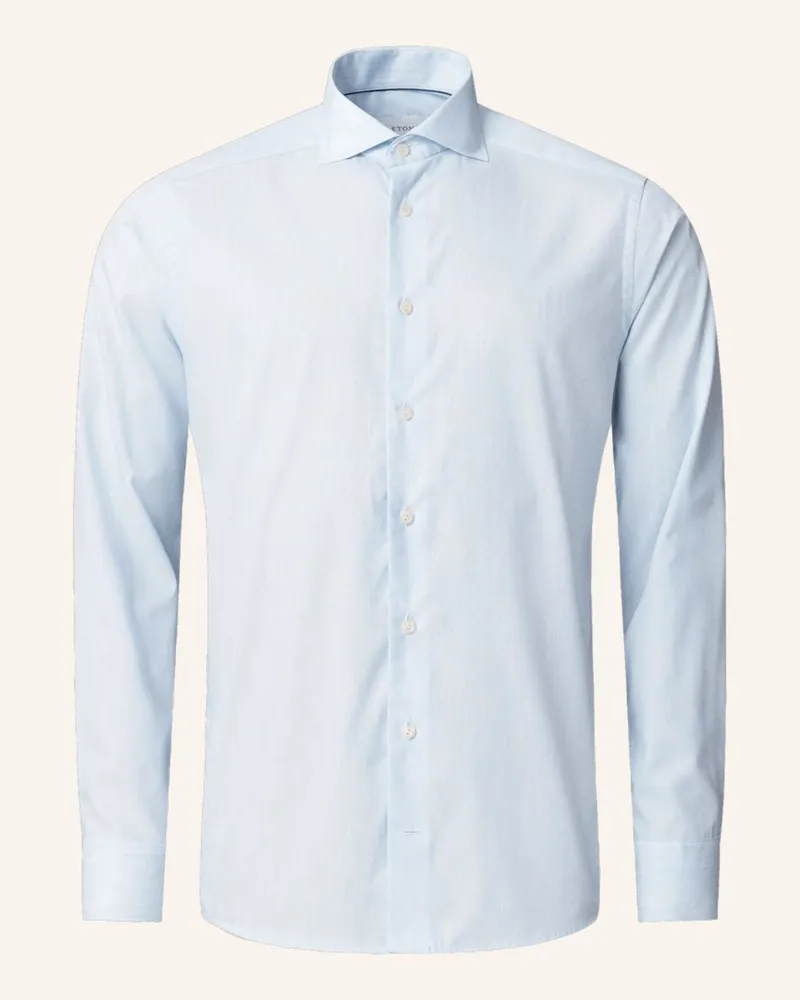 Eton Fine Twill-Hemd Slim Fit Blau