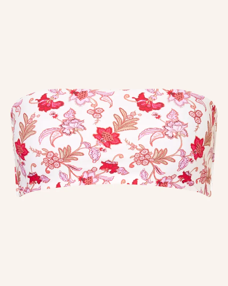 Seafolly Australia Bandeau-Bikini-Top Summer Chintz rosa Ecru