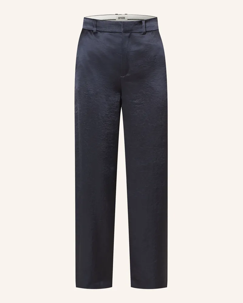 Drykorn Satinhose Desk blau Dunkelblau