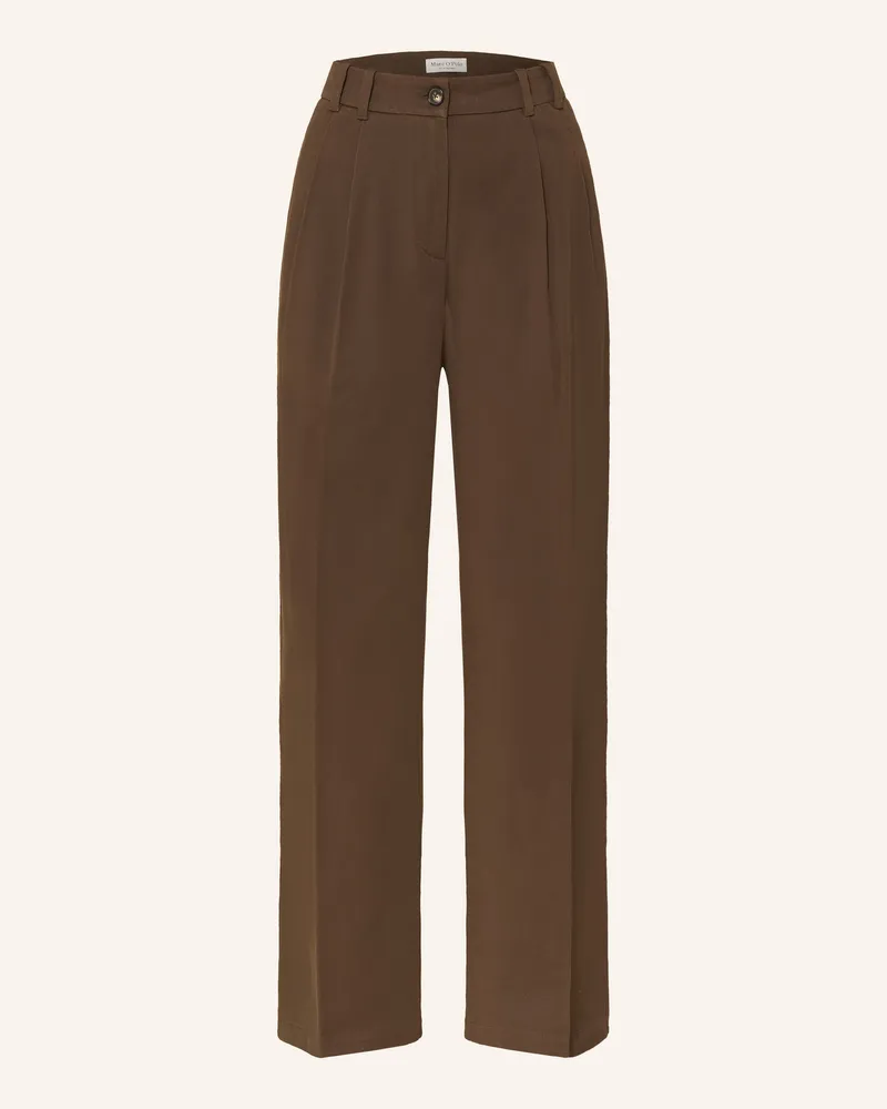 Marc O'Polo Marlenehose gruen Dunkelbraun