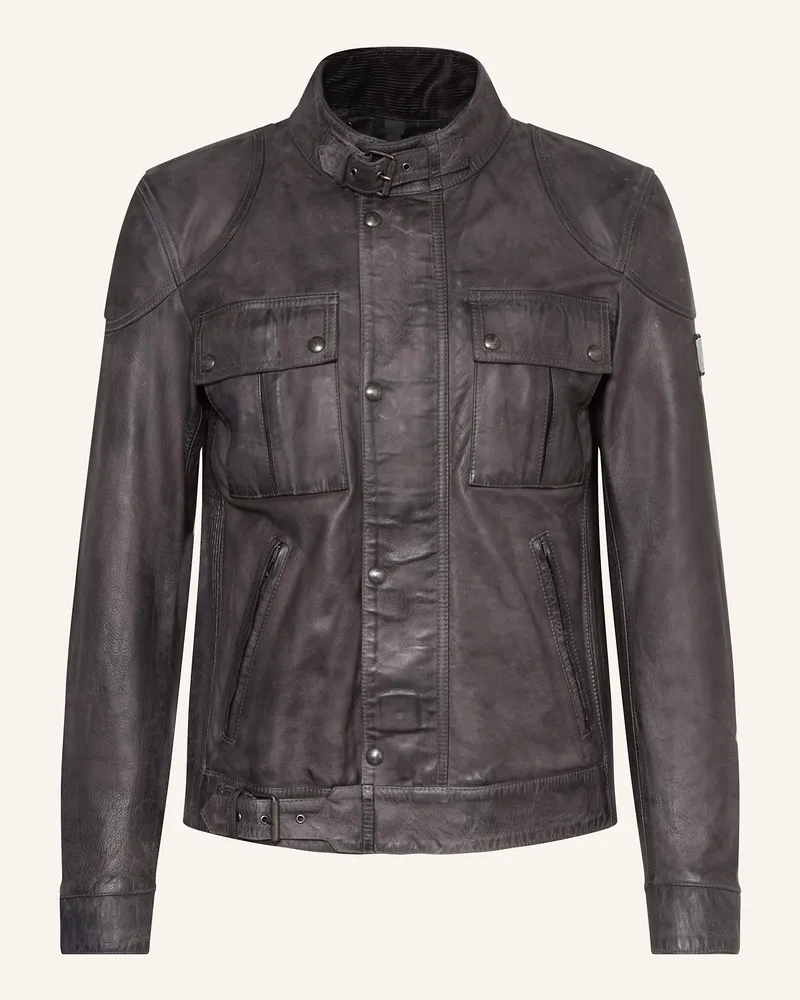 Belstaff Lederjacke LEGACY GANGSTER Dunkelgrau