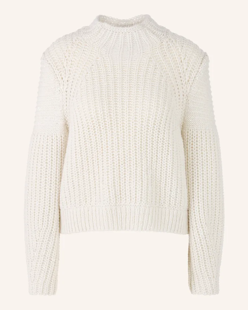 Marc Cain Pullover mit Pailletten Weiss