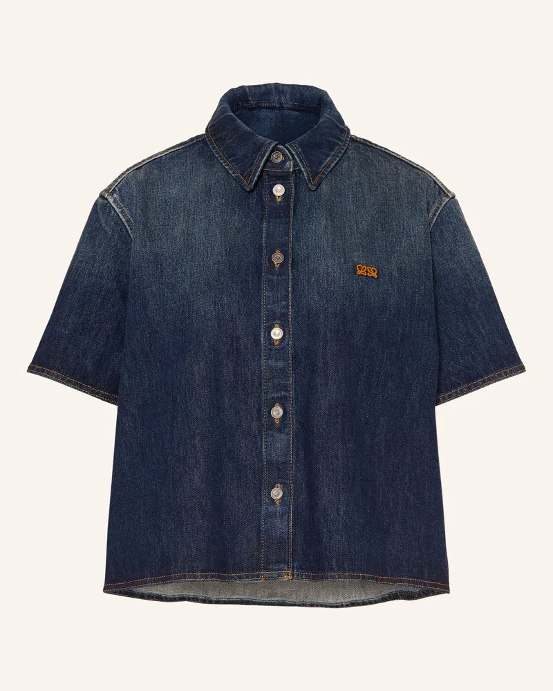 Loewe Jeansbluse blau Dunkelblau