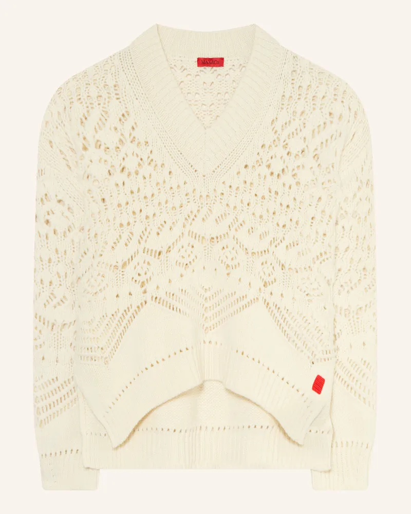 MAX&Co. Pullover Tubo weiss Hellbraun