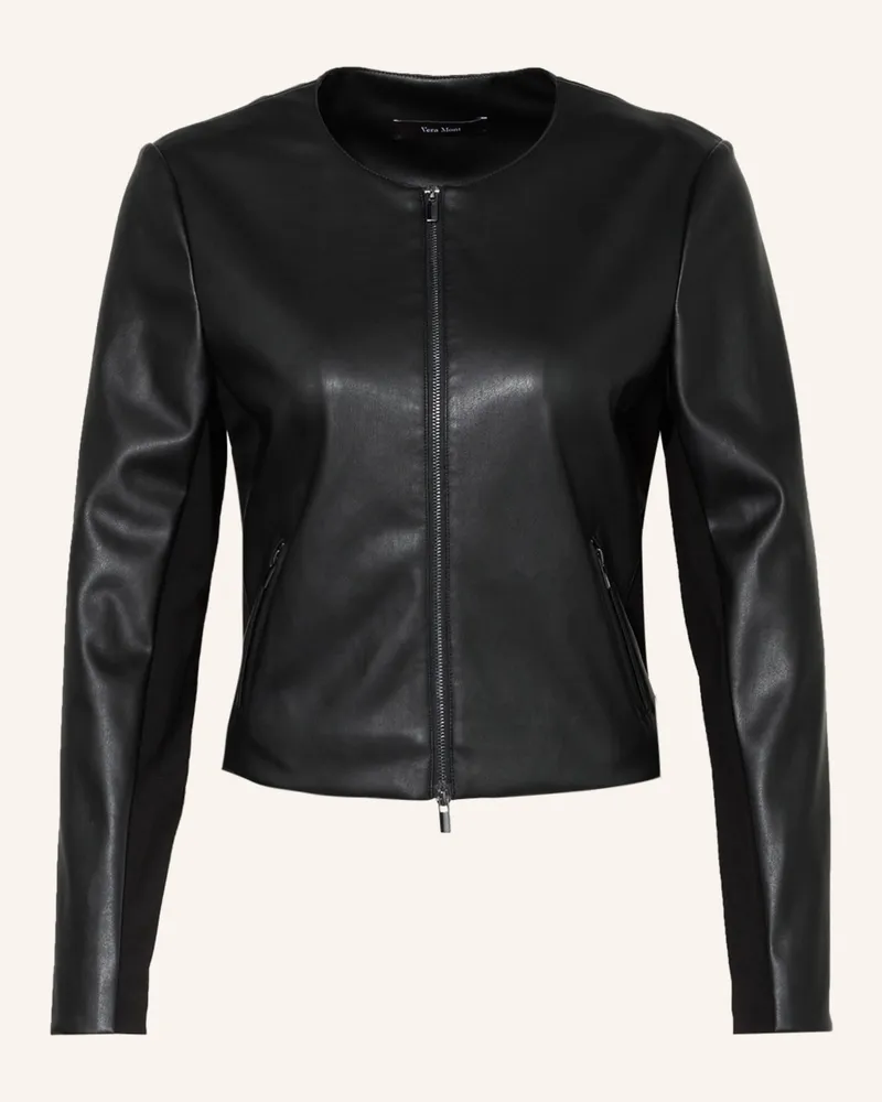 Vera Mont Jacke In Lederoptik schwarz Schwarz