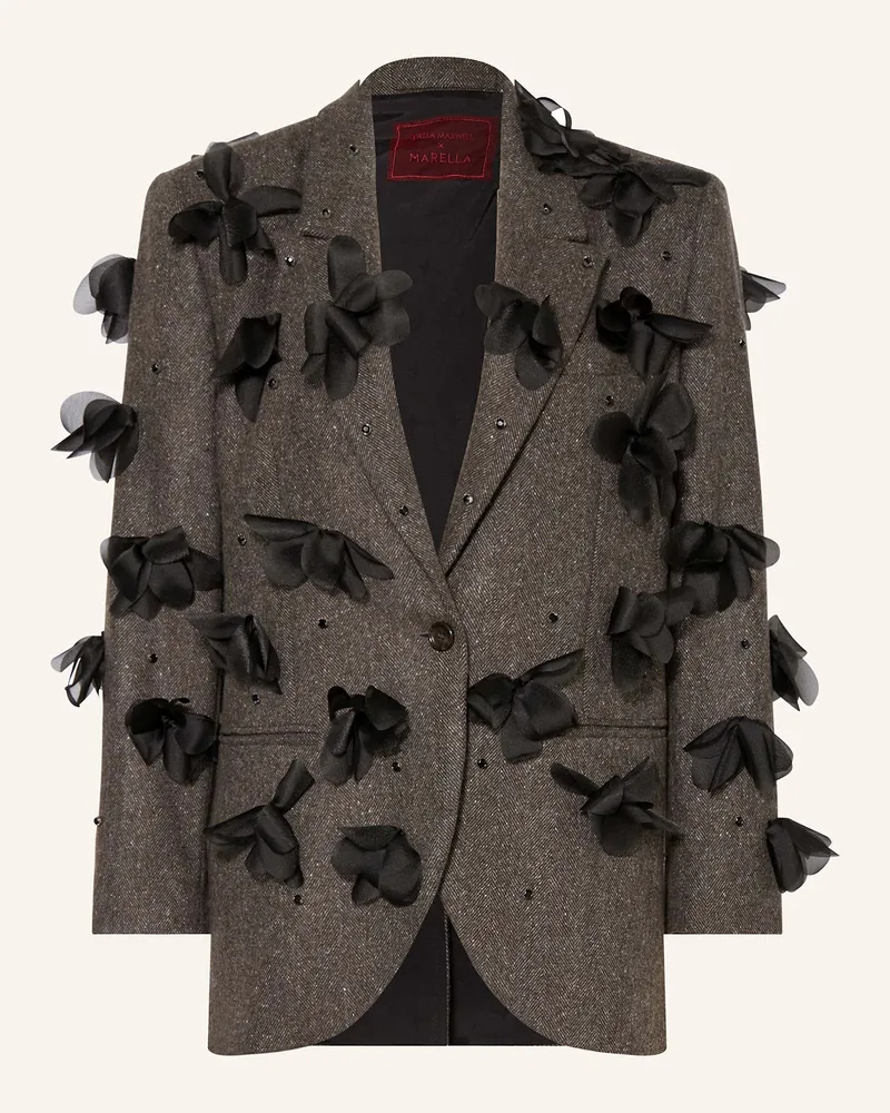 MARELLA Blazer mit Schmucksteinen Dunkelbraun