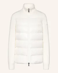 Moncler Strickjacke im Materialmix Weiss