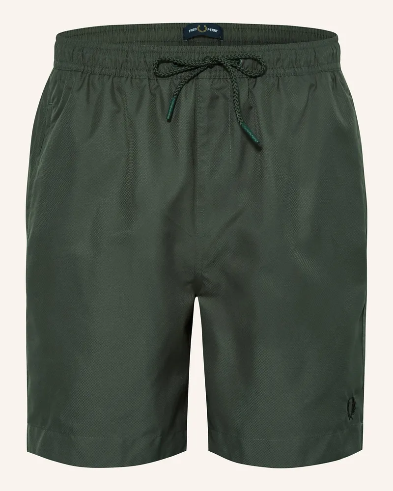Fred Perry Badeshorts Dunkelgrün