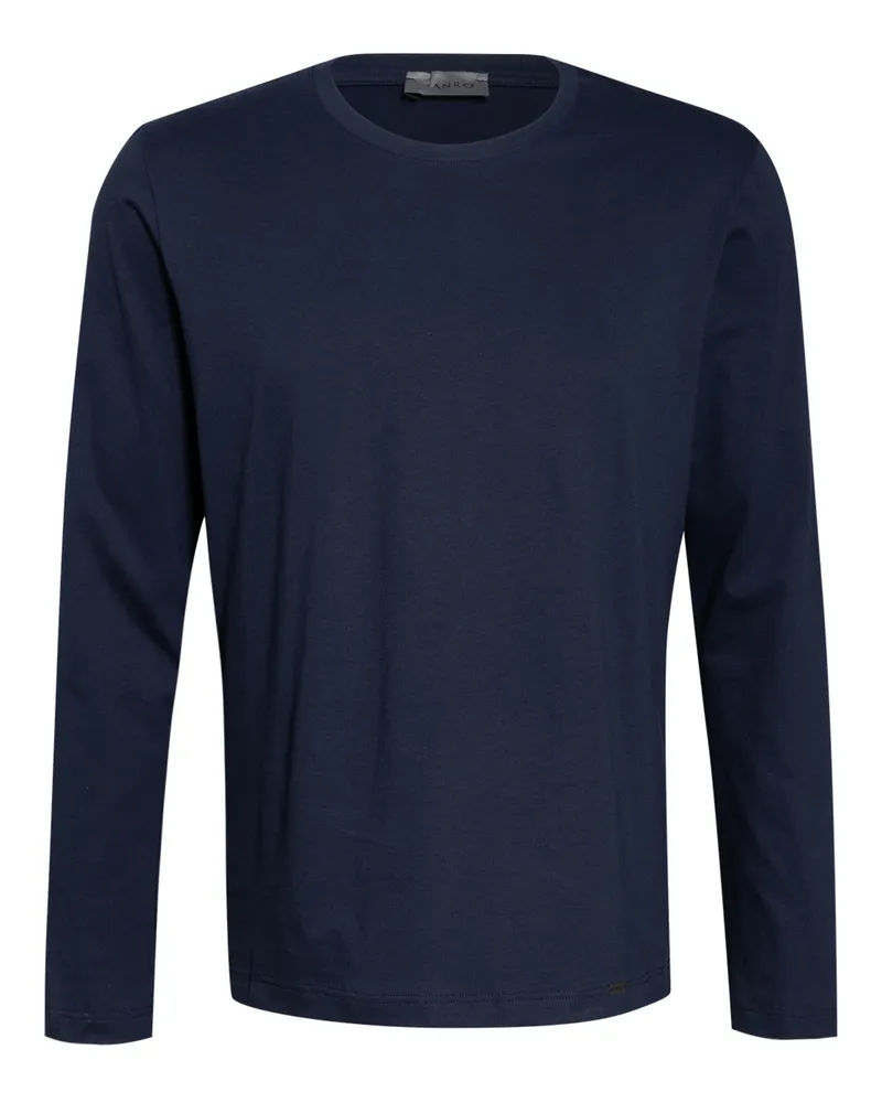 Hanro Schlafshirt Living blau Dunkelblau