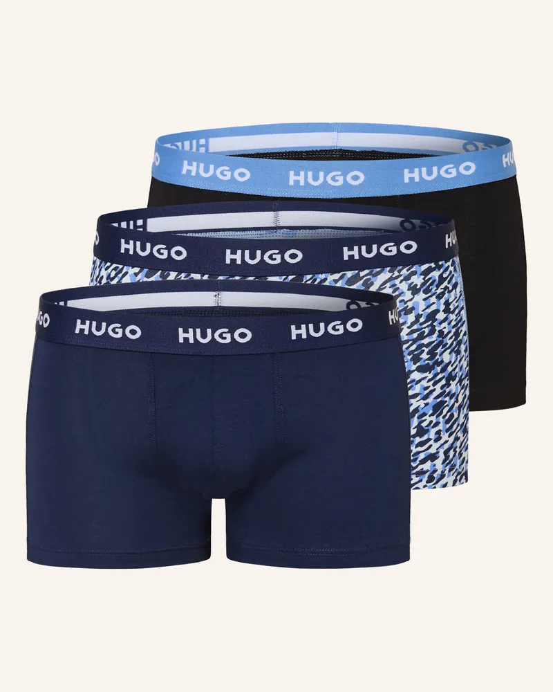 HUGO BOSS 3er-Pack Boxershorts blau Dunkelblau