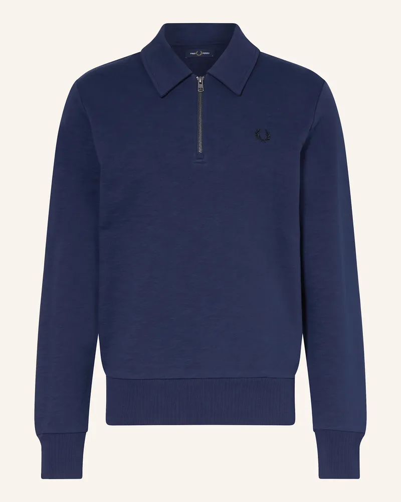 Fred Perry Sweat-Poloshirt Dunkelblau