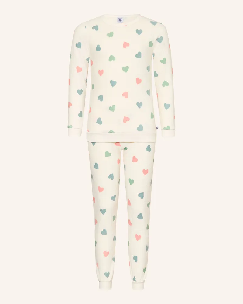Petit Bateau Schlafanzug Aus Frottee beige Ecru
