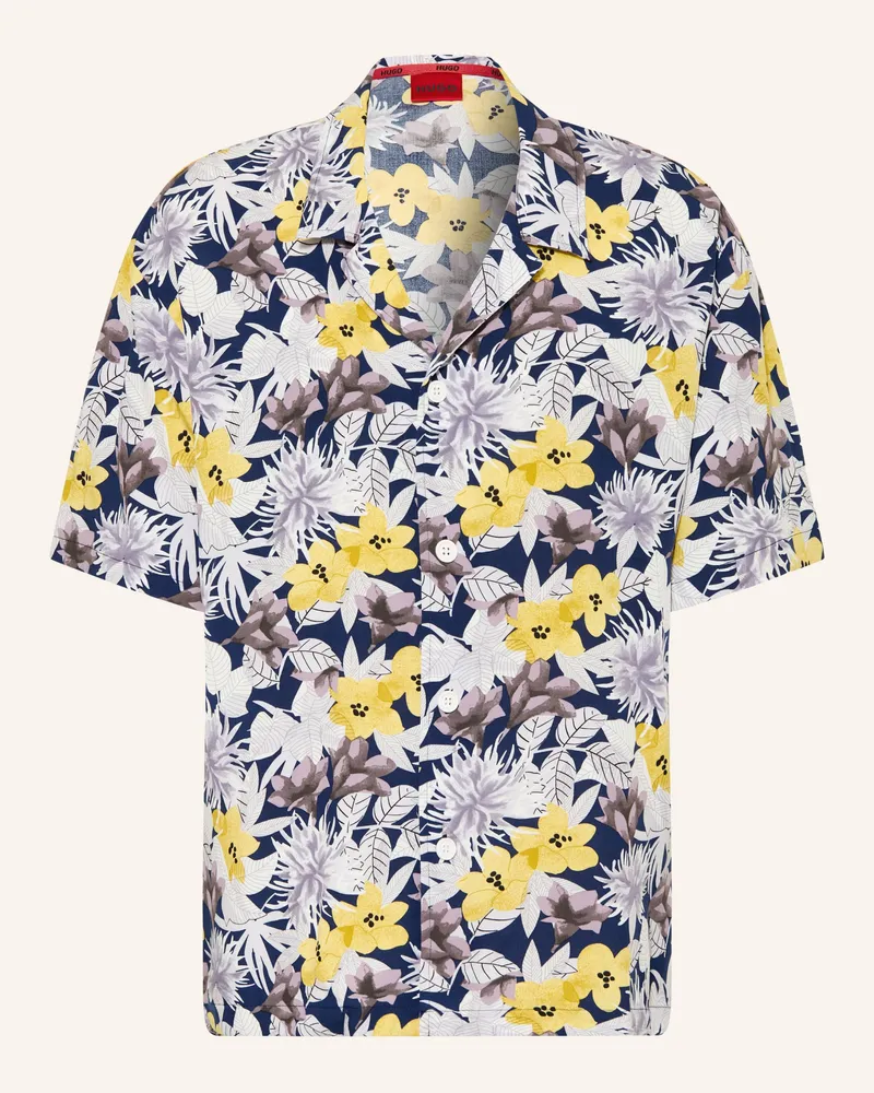 HUGO BOSS Resorthemd Relaxed Fit Dunkelblau