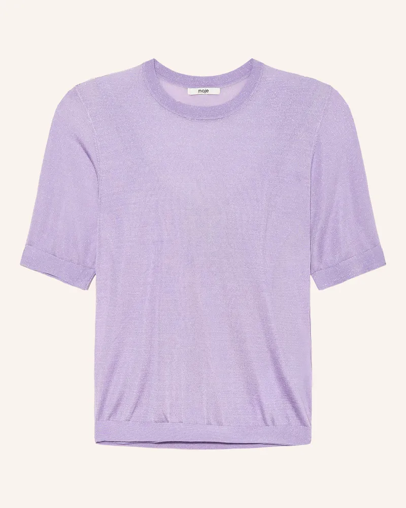 Maje Strickshirt Mit Glitzergarn lila Helllila