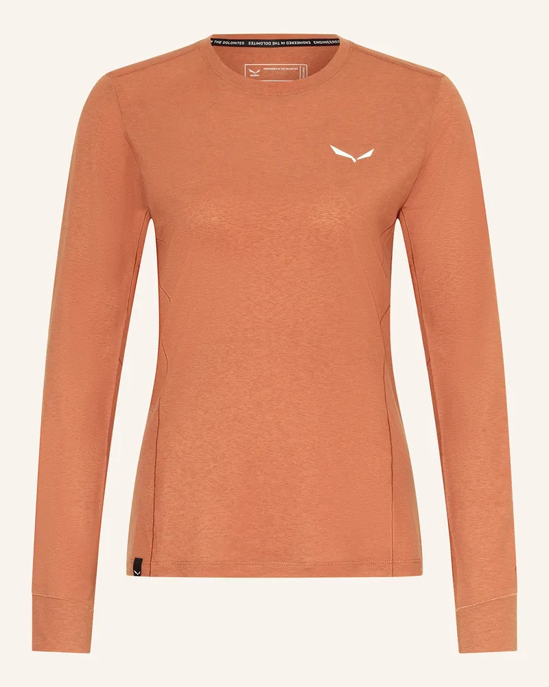Salewa Longsleeve PUEZ DRY'TON Dunkelorange