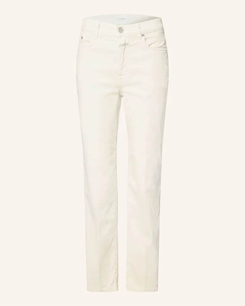 Closed Cordhose Milo weiss Ecru