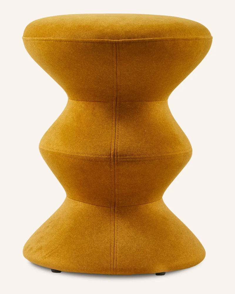 POLSPOTTEN Hocker Soft Zig Zag gelb Dunkelgelb