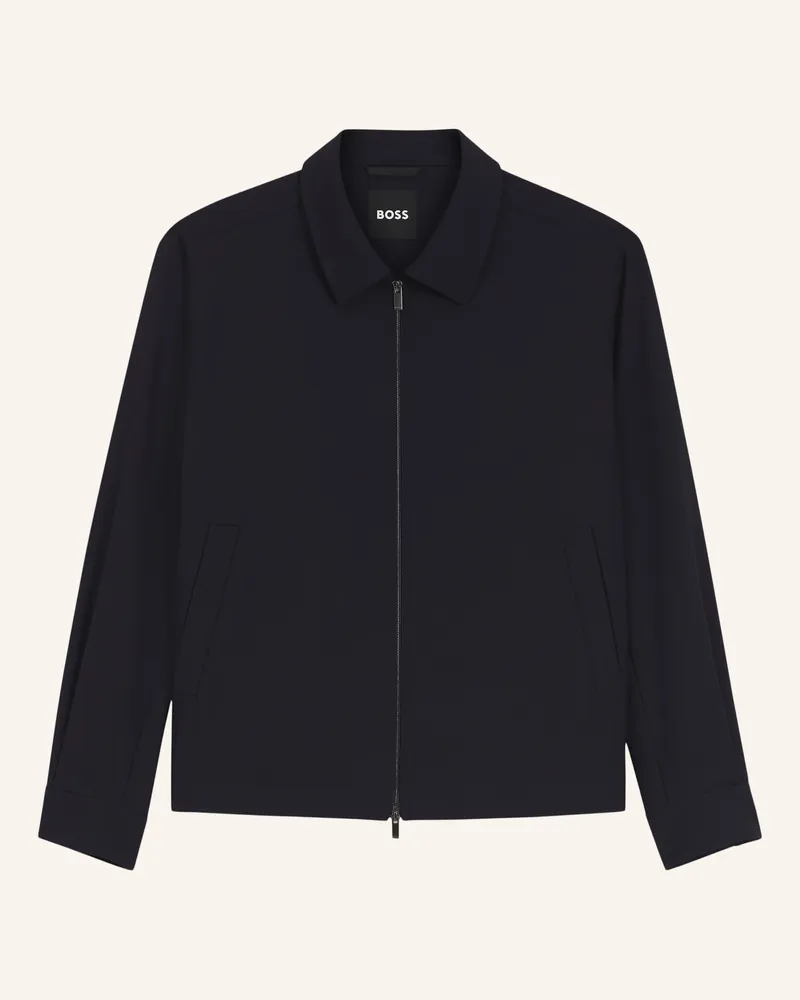 HUGO BOSS Blazer P-Carper-Zip-263f Relaxed Fit blau Dunkelblau