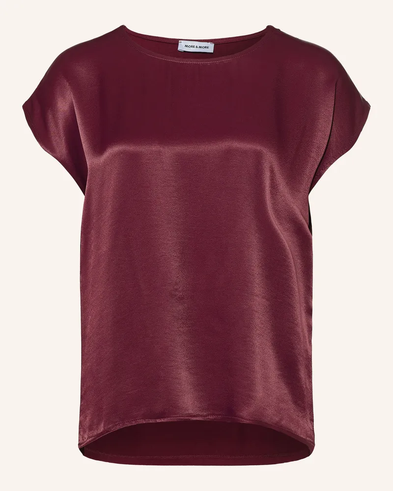More & More T-Shirt Im Materialmix rot Dunkelrot