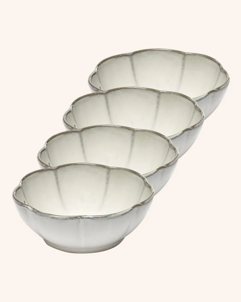 Serax 4er-Set Schalen Inku weiss Weiss