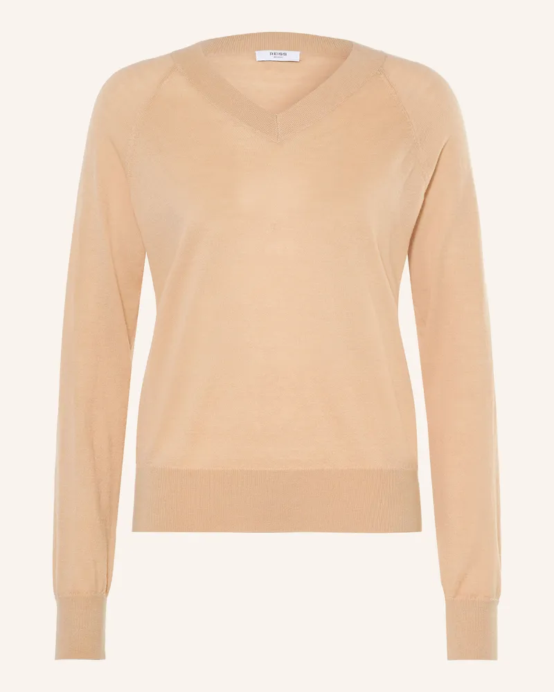Reiss Pullover Paris Aus Merinowolle braun Hellbraun
