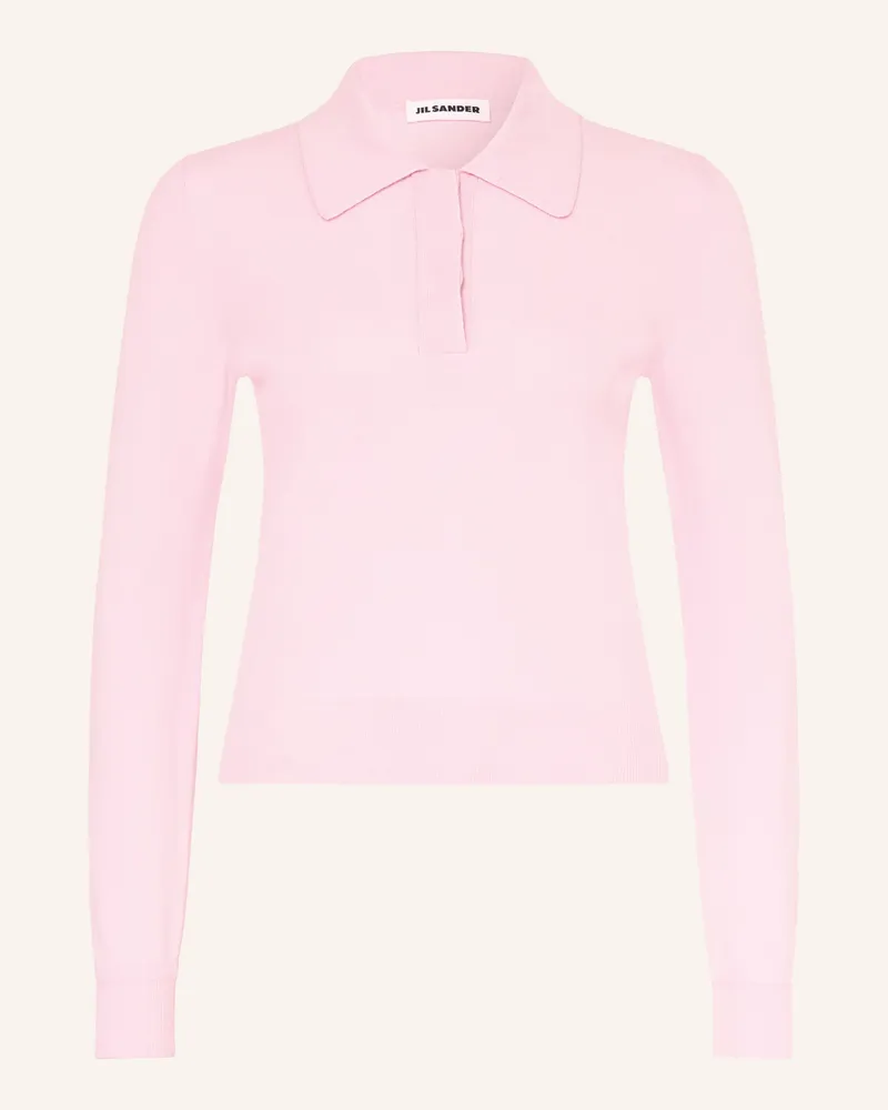 Jil Sander Strick-Poloshirt pink Rosa