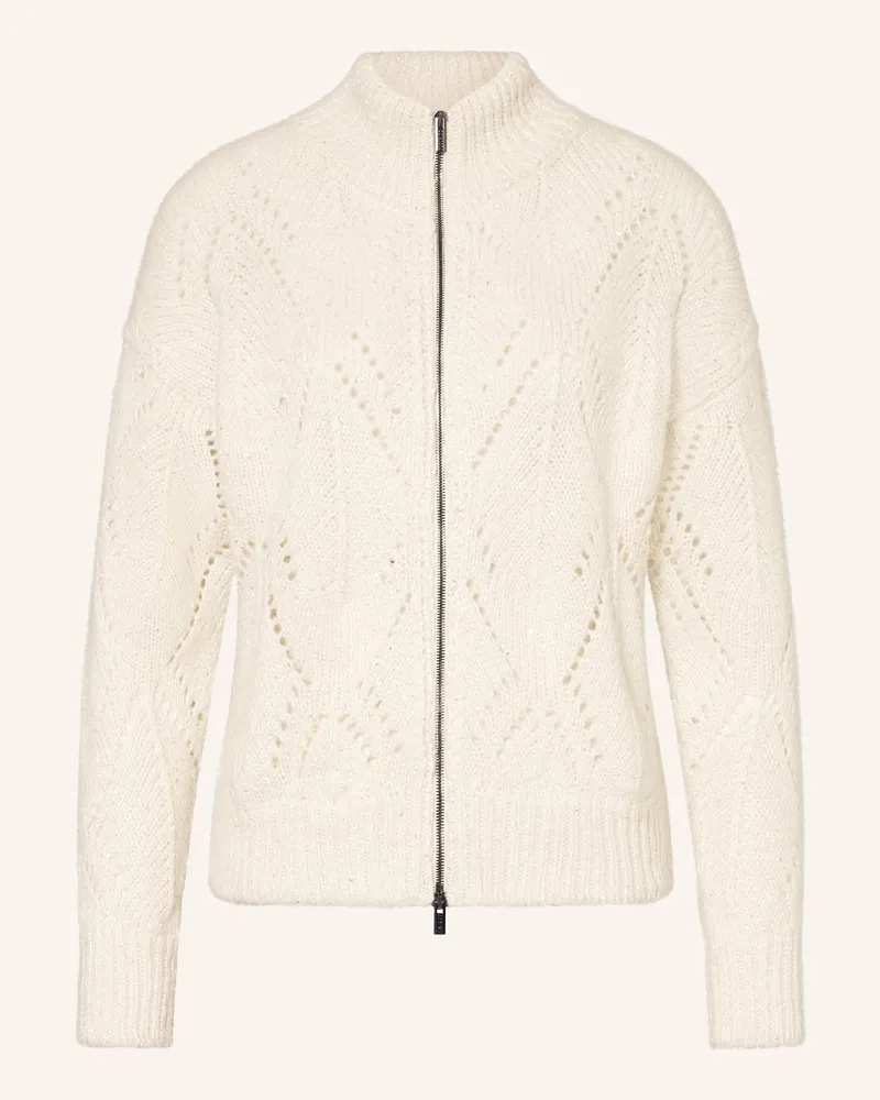 Peserico Strickjacke mit Pailletten Ecru