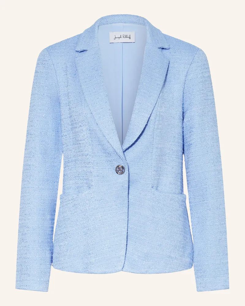 Joseph Ribkoff Bouclé-Blazer Hellblau