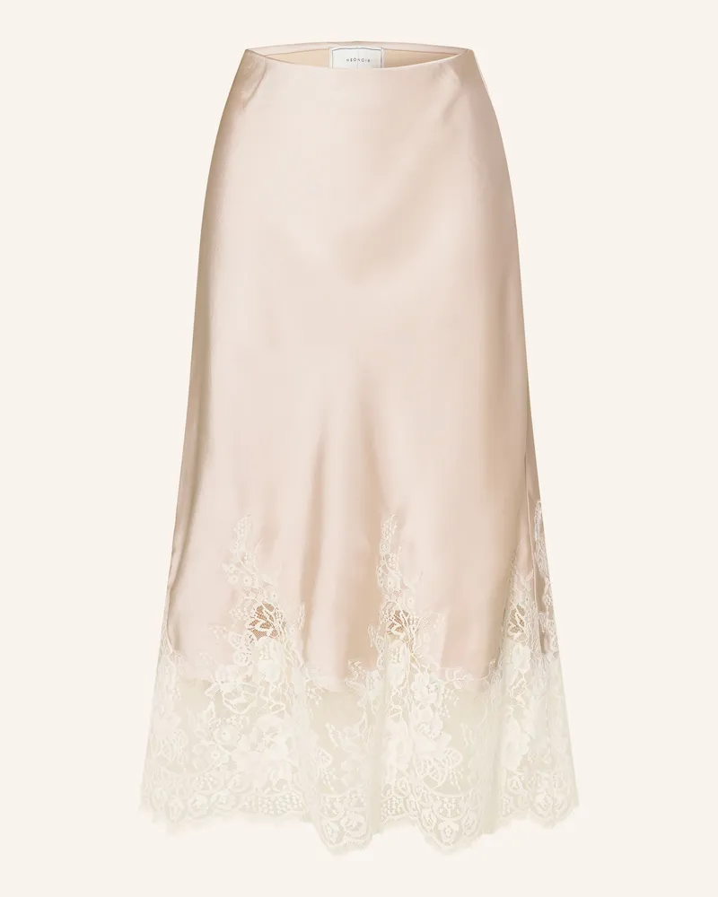 Neo Noir Satinrock Yelina Mit Spitze weiss Creme