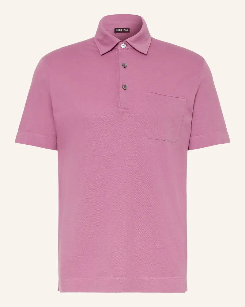 Ermenegildo Zegna Piqué-Poloshirt rosa Helllila