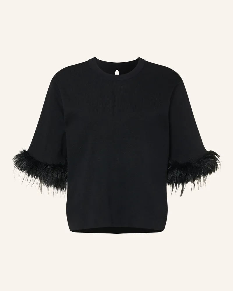 ICHI Strickshirt Ihdalise schwarz Schwarz