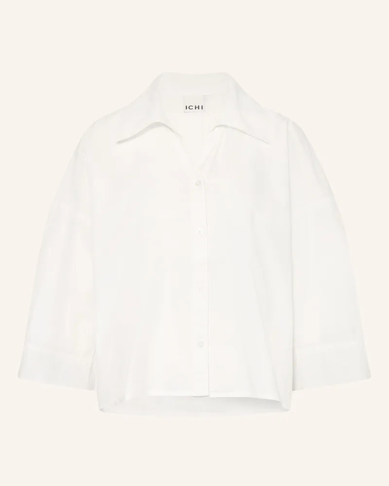 ICHI Bluse Ihluanne Mit 3/4-Arm weiss Weiss