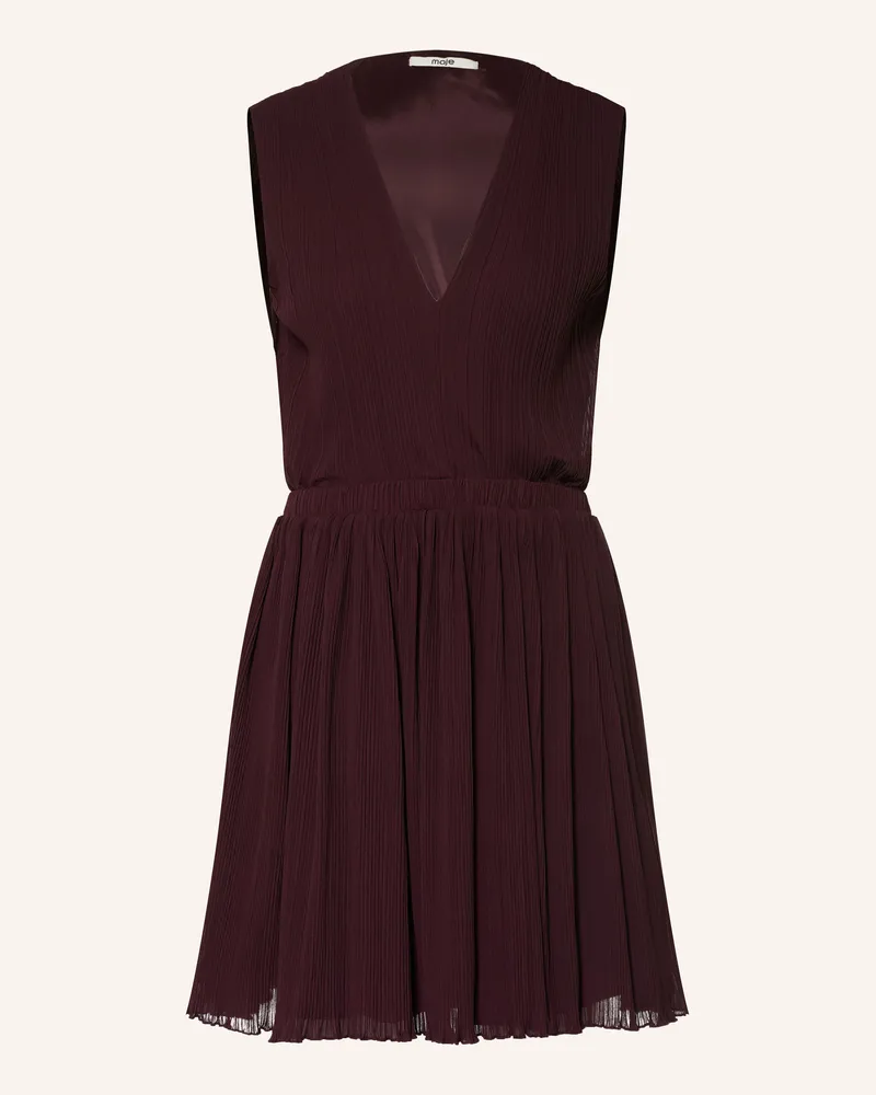 Maje Kleid Mit Plissees Und Cut-Out lila Dunkellila