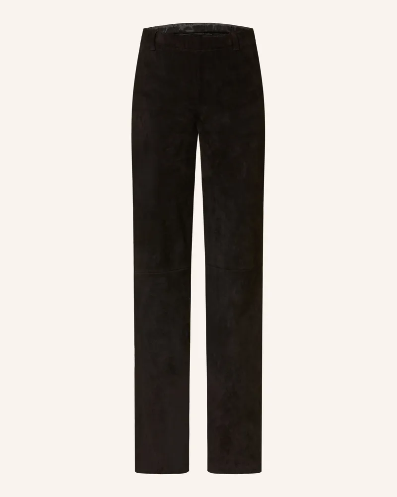 Stouls Lederhose Oswald schwarz Schwarz