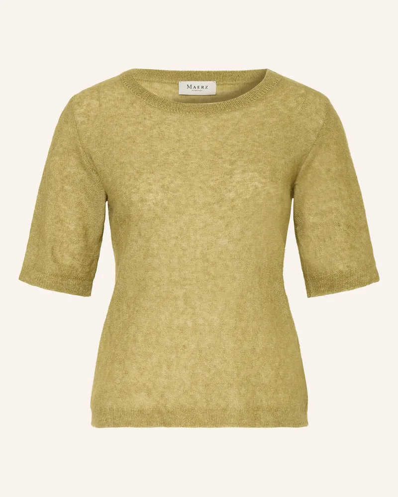 Maerz Strickshirt Mit Alpaka gruen Oliv