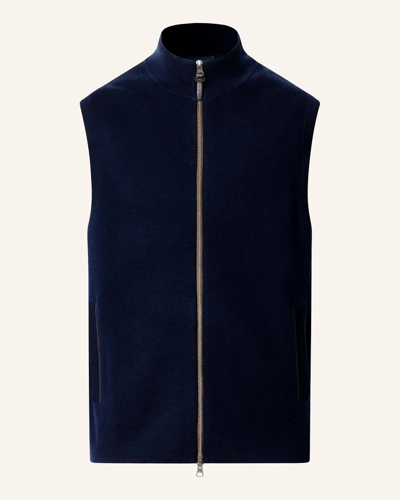 Hackett Pullover Milano Knit Gilet blau Blau