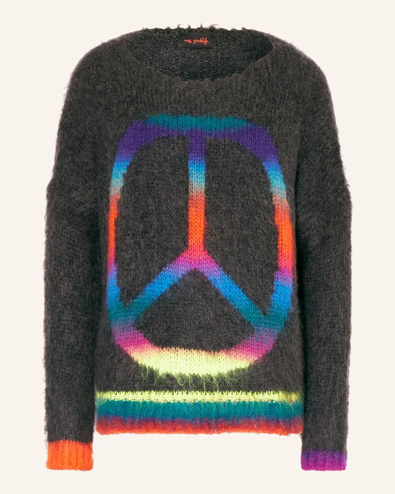 Miss Goodlife Pullover mit Alpaka Dunkelgrau